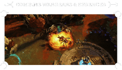 Gameplay of fusing weapons and elemental essences in Eversiege